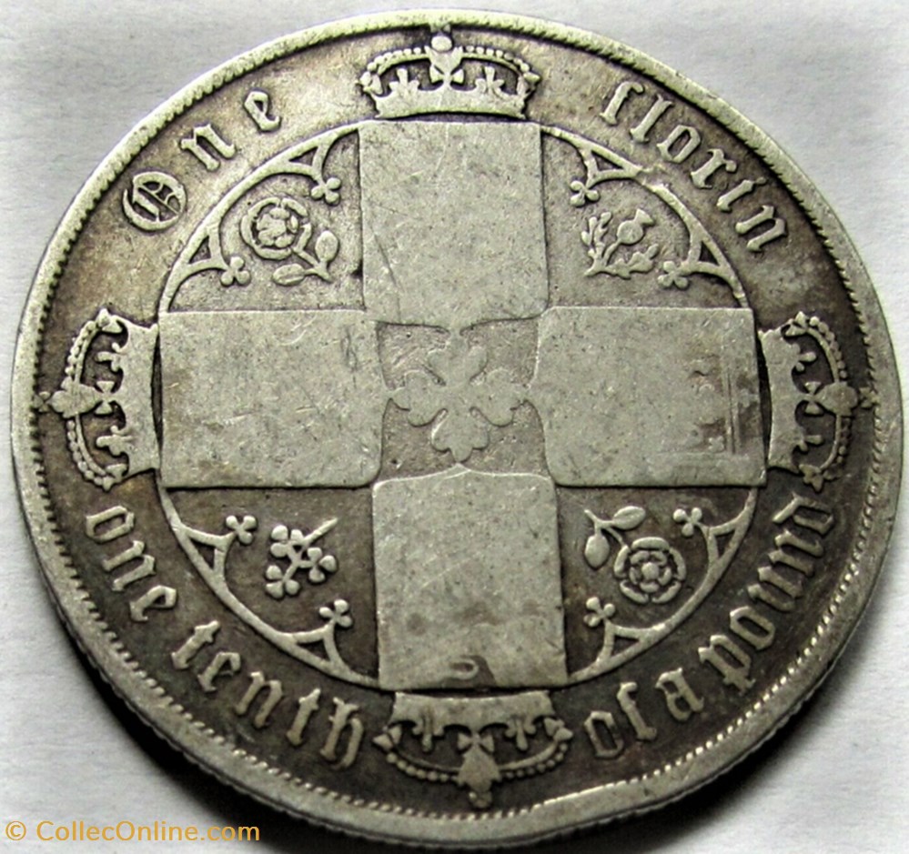 Victoria - One Florin 1873 - Kingdom of Great Britain 3 monnaies monde royaume uni victoria one florin 1873 kingdom of great britain