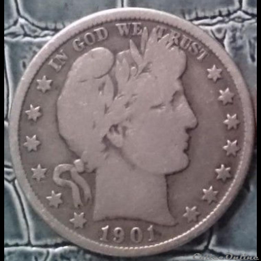 1901 Half Dollar monnaies monde etats unis 1901 half dollar