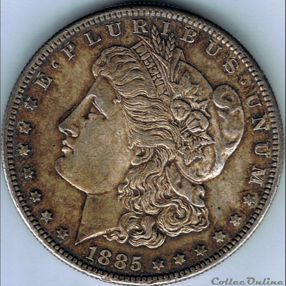 1885 San Francisco Dollar - Repunched Mintmark 2 monnaie monde etat uni 1885 san francisco dollar repunched mintmark