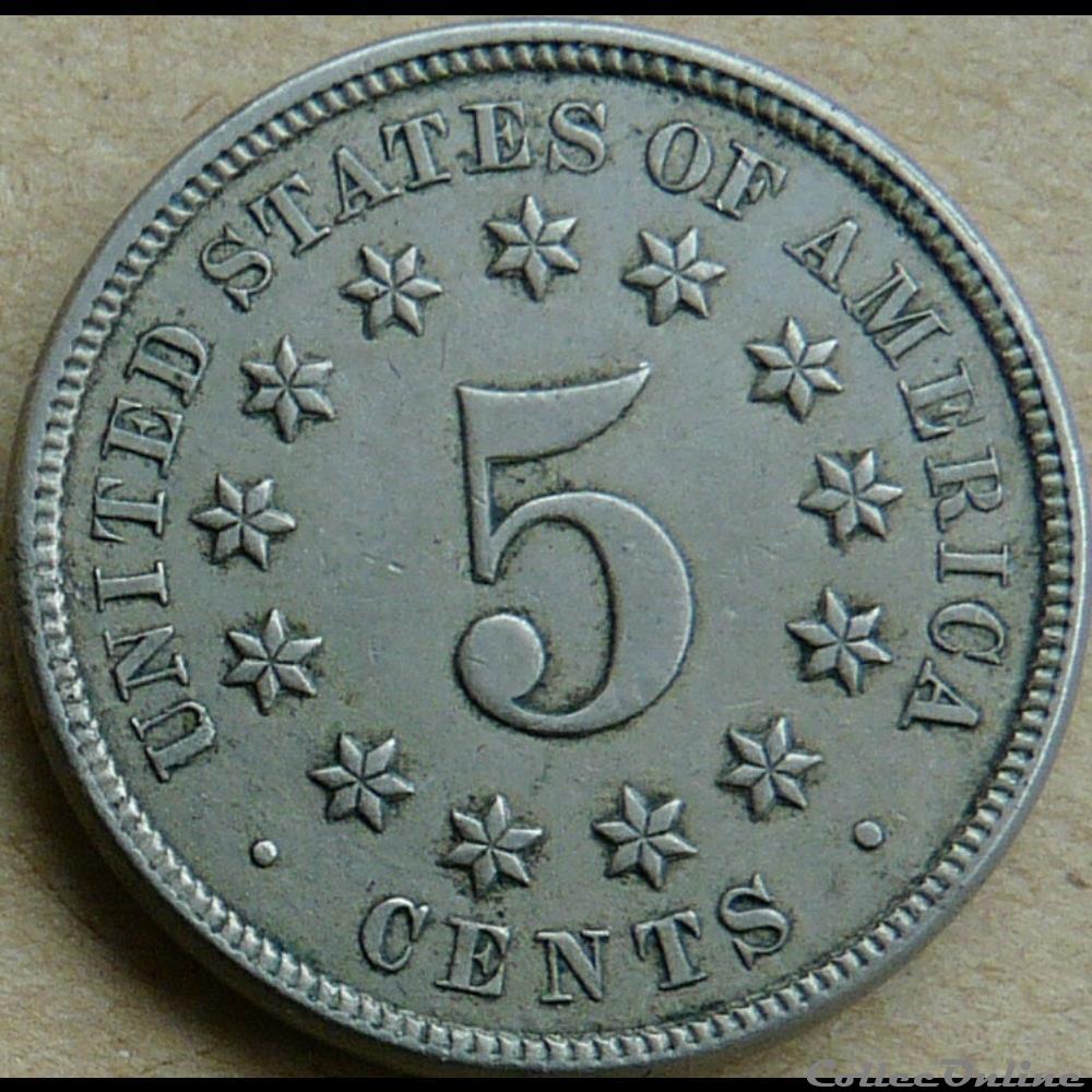 monnaies monde etats unis 1872 5 cents