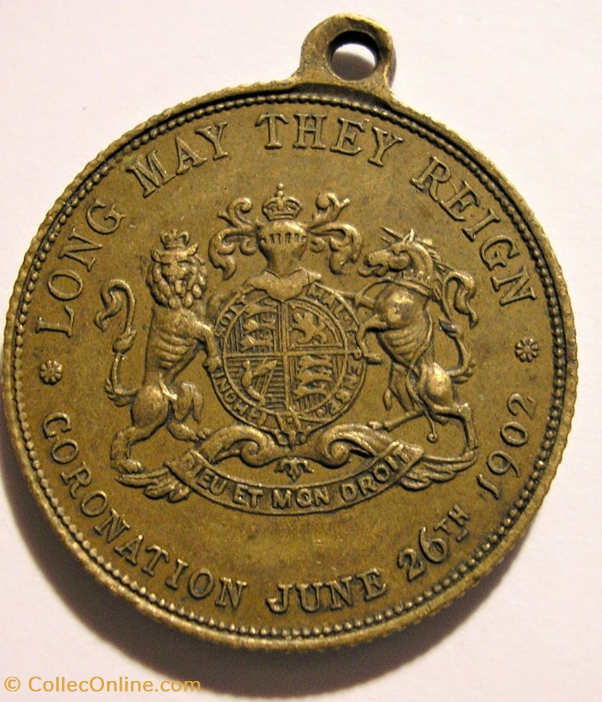 Edward VII & Alexandra - Medallion Coronation 1902 3 medaille royaume uni edward vii alexandra medallion coronation 1902