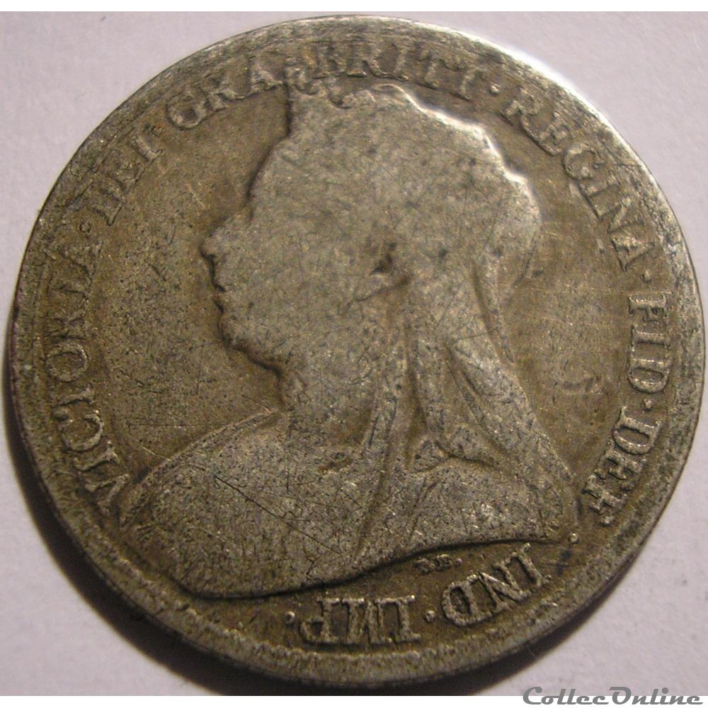 Victoria - Sixpence 1899 Kingdom of Great Britain monnaies monde royaume uni victoria sixpence 1899 kingdom of great britain