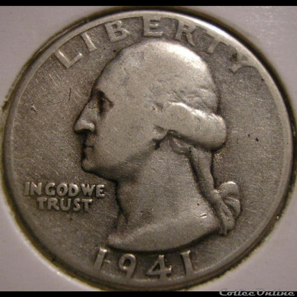 1941 Quarter Dollar monnaie monde etat uni 1941 quarter dollar