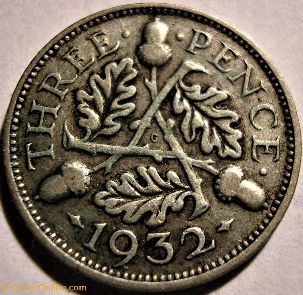 George V - 3 Pence 1932 - United Kingdom 3 monnaies monde royaume george v 3 pence 1932 united kingdom