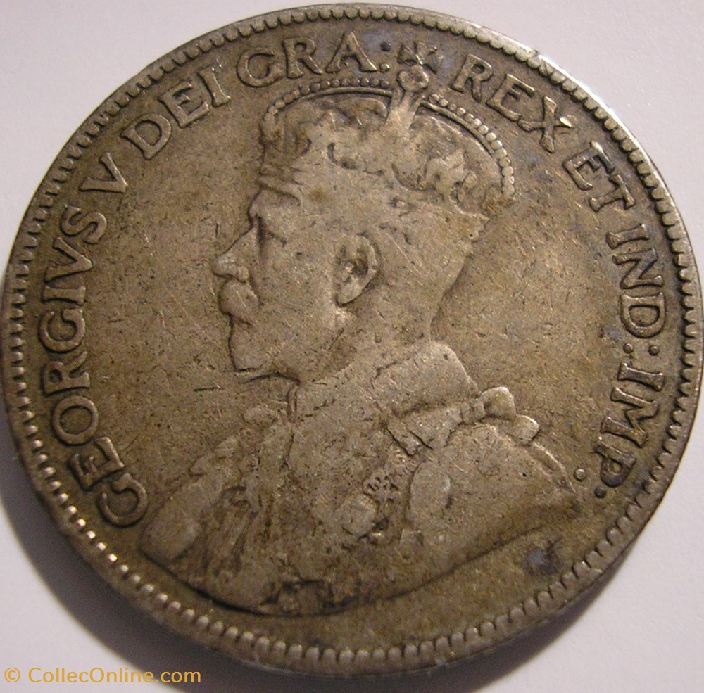 George V - 25 Cents 1912 monnaie monde canadum george v 25 cents 1912