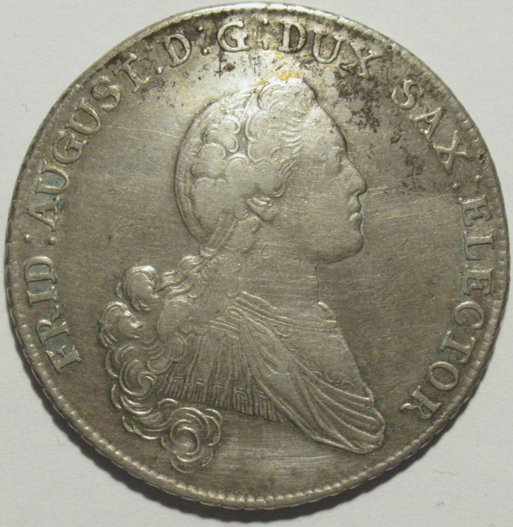 monnaies europe medievale saint empire romain germanique friedrich august iii conventionsthaler 1767 electorate of saxony
