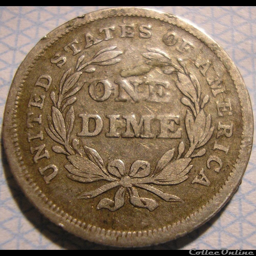 monnaie monde etat uni 1839 dime 10 cents