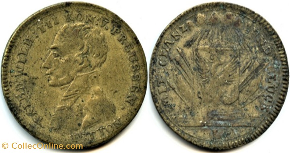 monnaies paranumismatique jetons poids c 1806 friedrich wilhelm iii v prussia rechenpfennig jetton