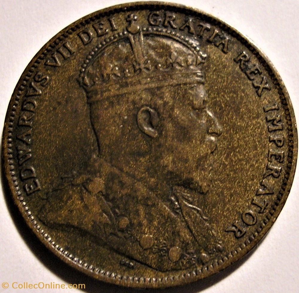 Edward VII - 1 Cent 1909 Newfoundland monnaie monde canadum edward vii 1 cent 1909 newfoundland