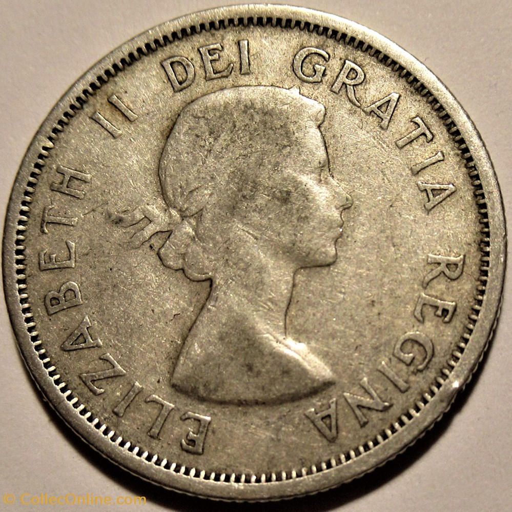 Elizabeth II - 25 Cents 1953 - Doubled Die 2 monnaies monde canada elizabeth ii 25 cents 1953 doubled die