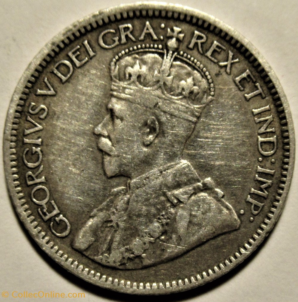 George V - 10 Cents 1919 (ex.2) 2 monnaies monde canada george v 10 cents 1919 ex 2