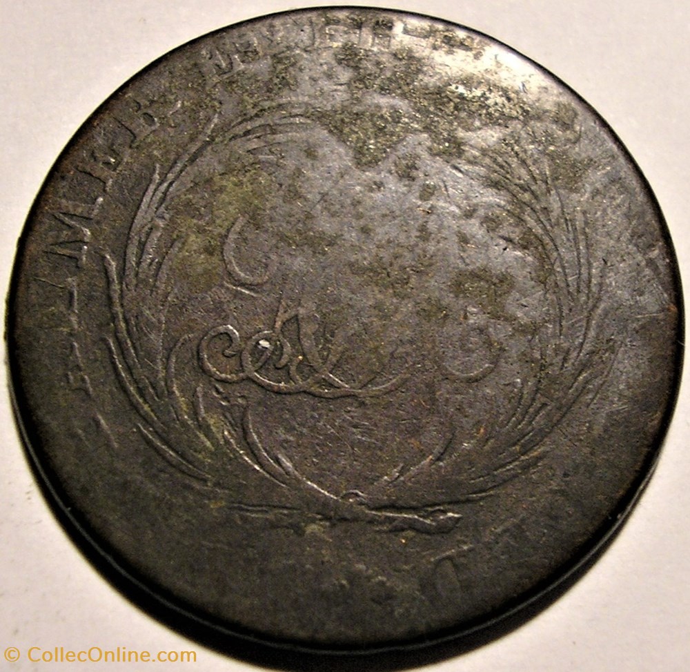 ca. 1797 HalfPenny - Palmer's Mail Coach, Middlesex, England monnaies monde royaume uni ca 1797 halfpenny palmer s mail coach middlesex england