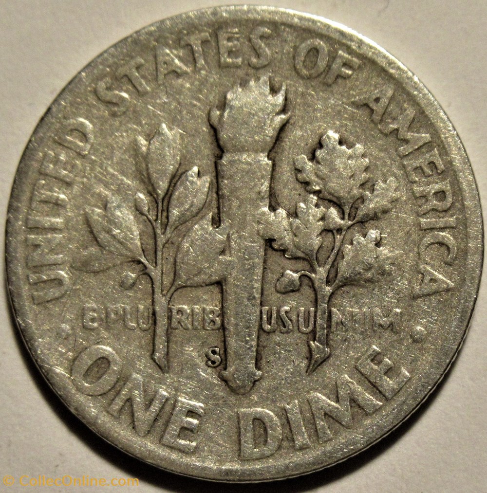 1947 San Francisco Dime - Repunched Mintmark 2 monnaies monde etats unis 1947 san francisco dime repunched mintmark