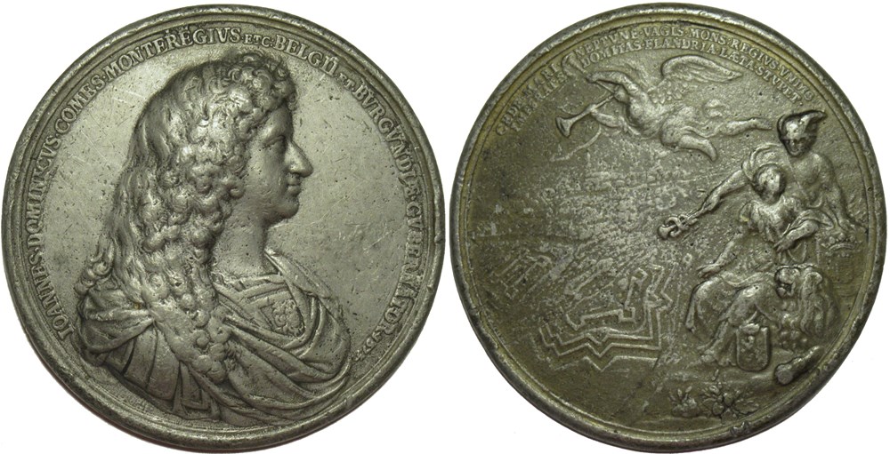1675 Fortifications of Brussels Medal - J. D. de Zúñiga y Fonseca monnaies paranumismatique jetons poids 1675 fortifications of brussels medal j d de zuniga y fonseca