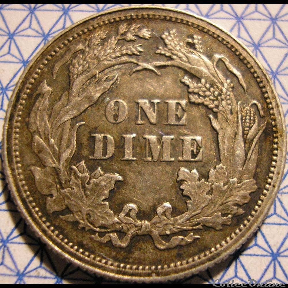 monnaies monde etats unis 1876 dime 10 cents
