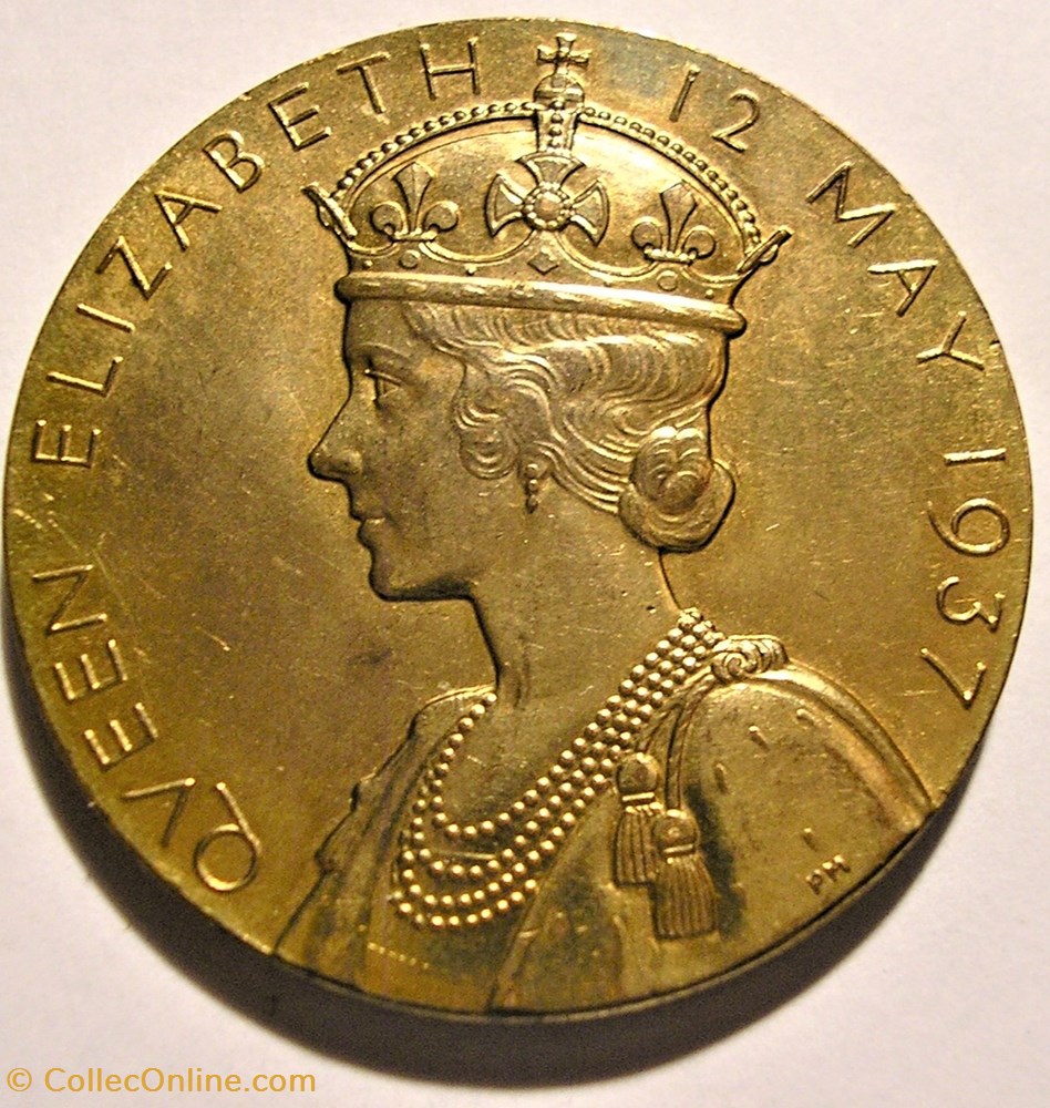 George VI & Elizabeth - 1937 Official Coronation Medal - UK 3 medaille royaume uni george vi elizabeth 1937 official coronation medal uk