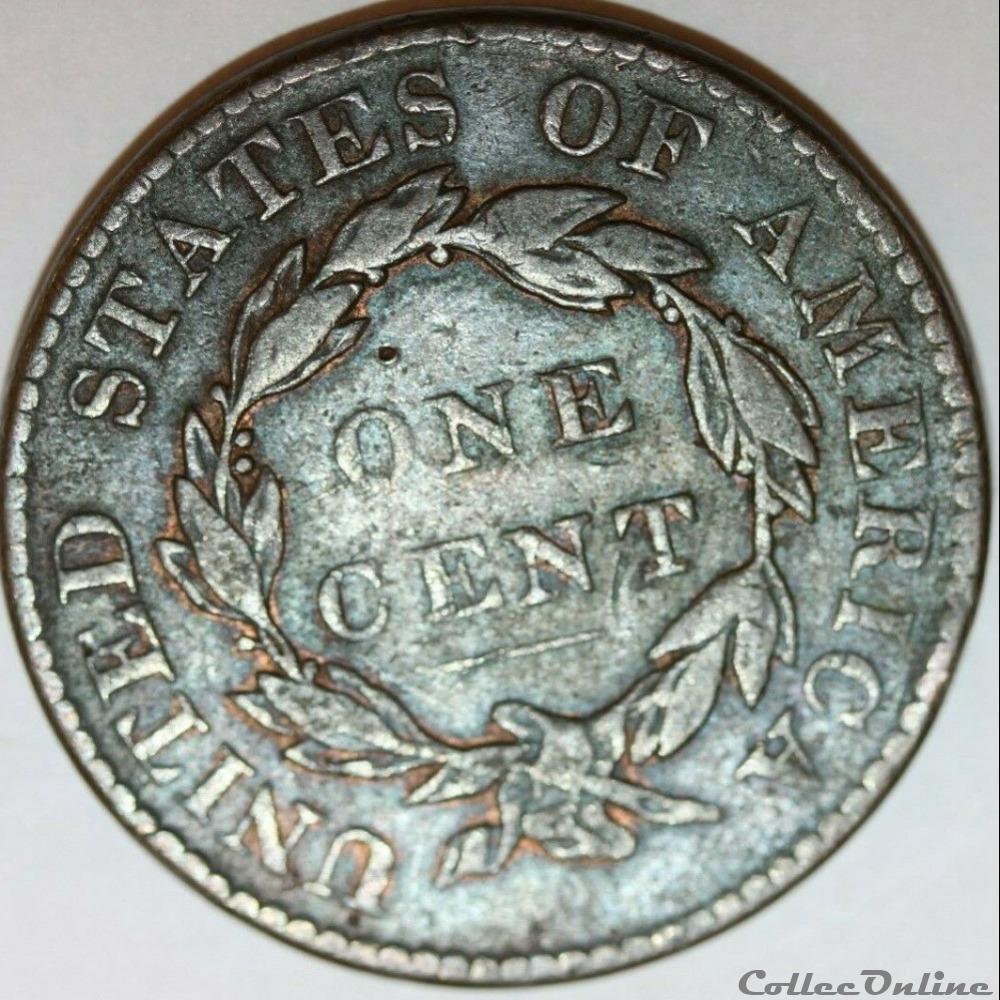 1820/19 One Cent monnaie monde etat uni 1820 19 one cent