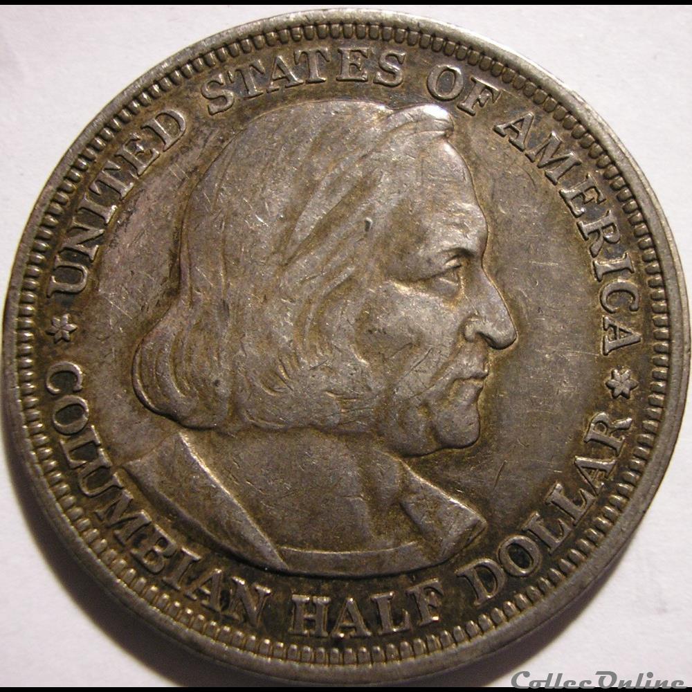 Columbian Exposition 1893 (1492-1892) monnaie monde etat uni columbian exposition 1893 1492 1892