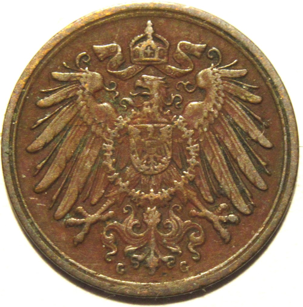 monnaies monde allemagne wilhelm ii 1 pfennig 1895 karlsruhe german empire