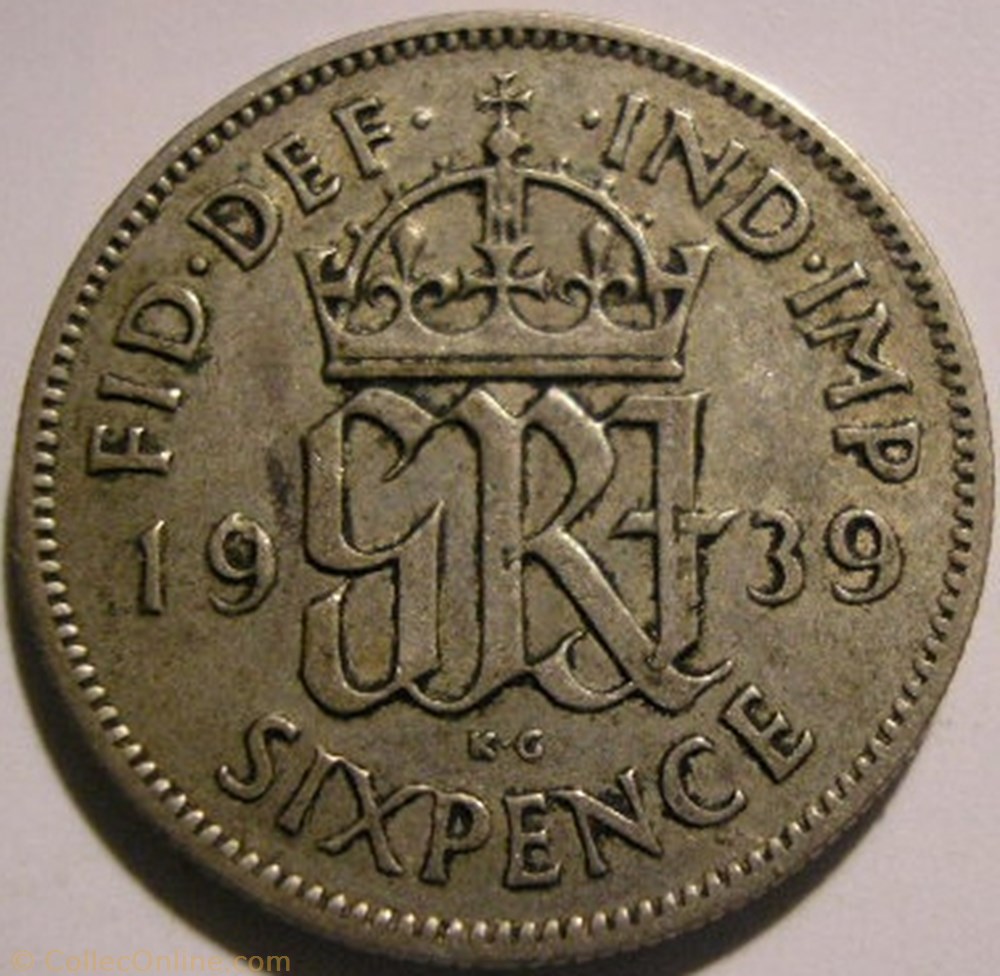 George VI - 6 Pence 1939 - Great Britain monnaie monde royaume uni george vi 6 pence 1939 great britain