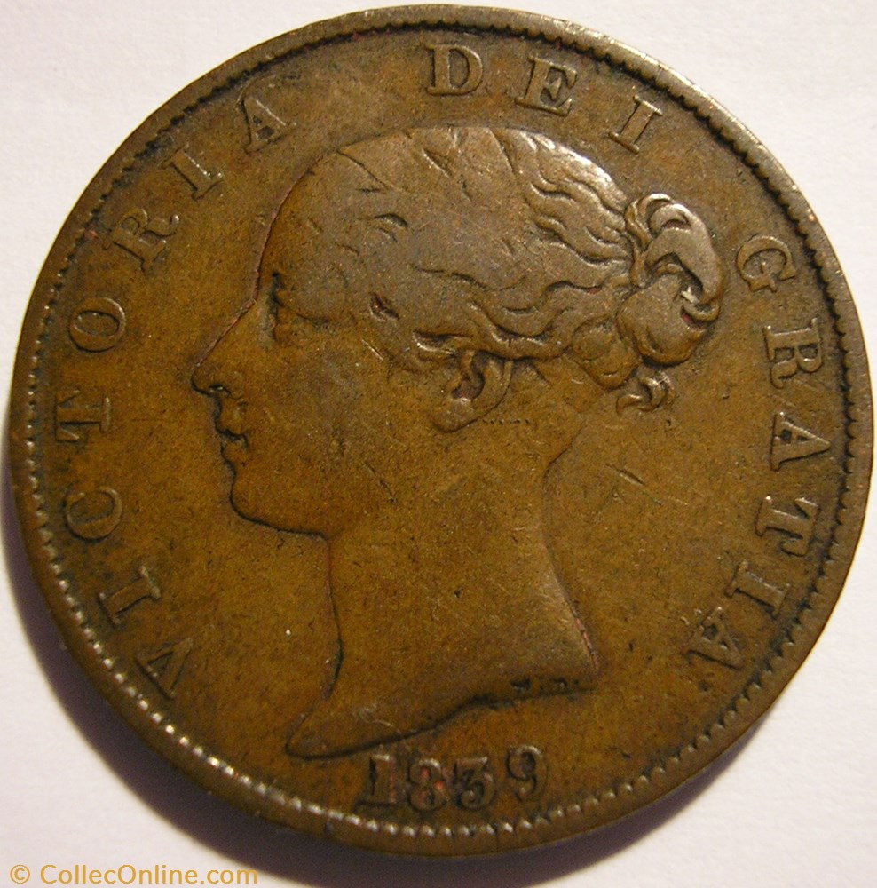 Victoria - HalfPenny 1839 - Isle of Man monnaie monde ile de victoria halfpenny 1839 isle of man