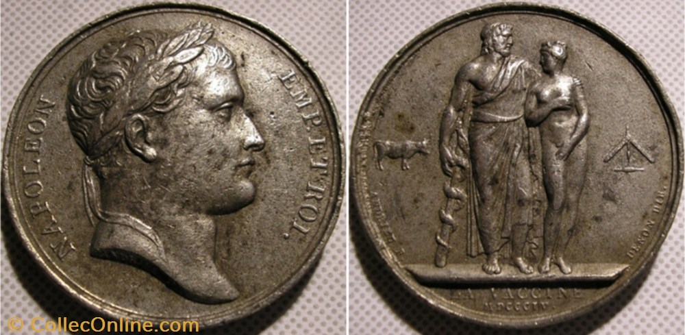 Napoléon Ier - Médaille 1804, La Vaccine medailles france empire napoleon ier medaille 1804 la vaccine