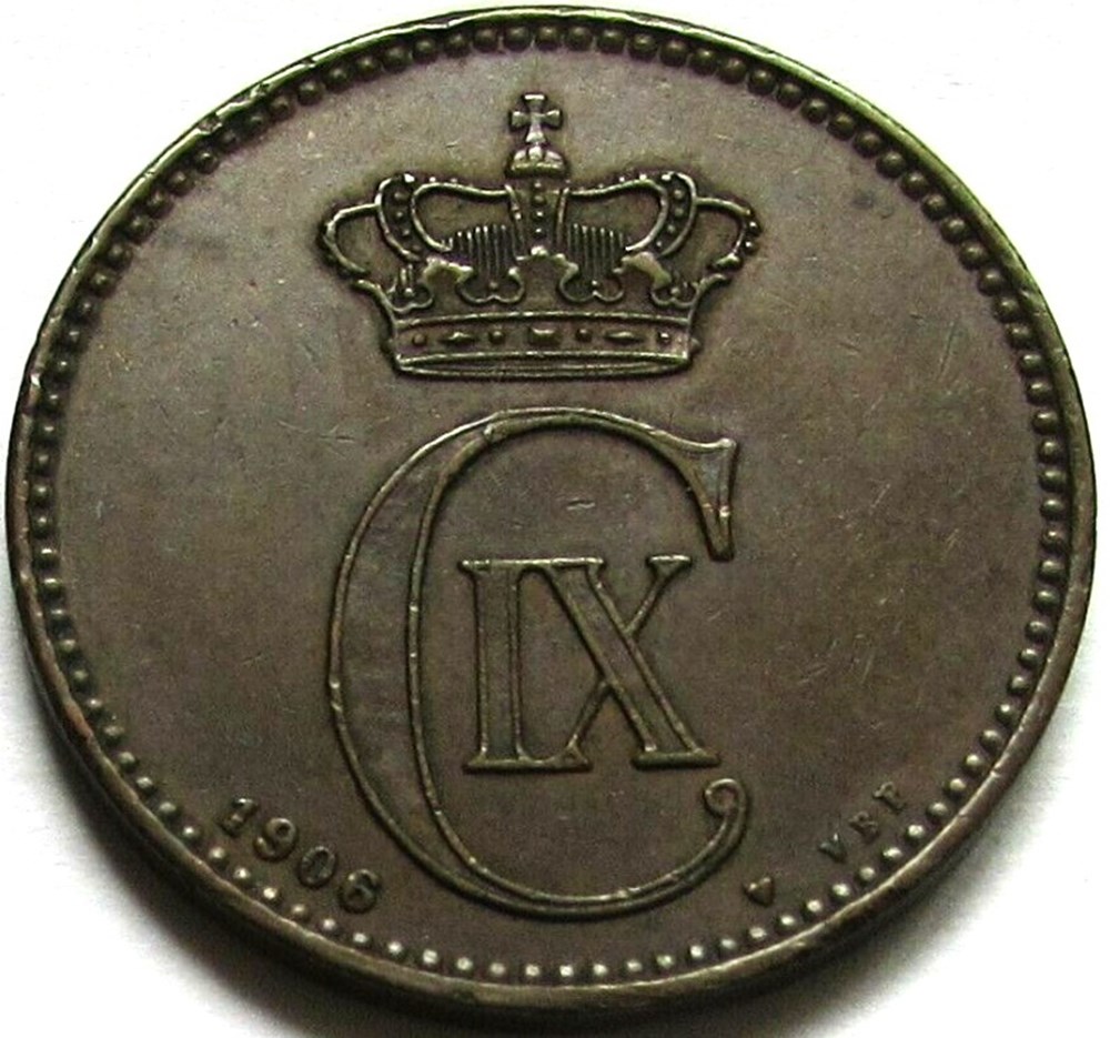 Christian IX Denmark - 5 Øre 1906 monnaies monde danemark christian ix denmark 5 re 1906