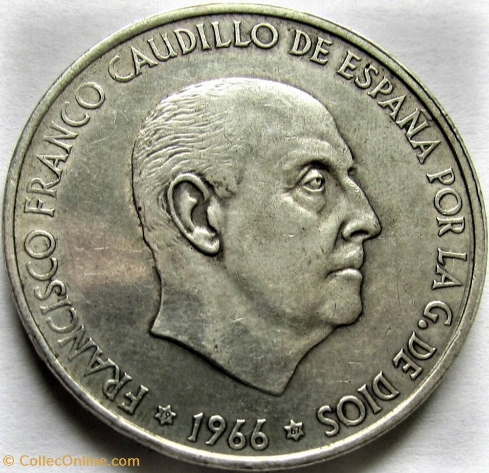 1967 - 100 Pesetas - Franco "El Caudillo" de España 2 monnaies monde espagne 1967 100 pesetas franco el caudillo de espana