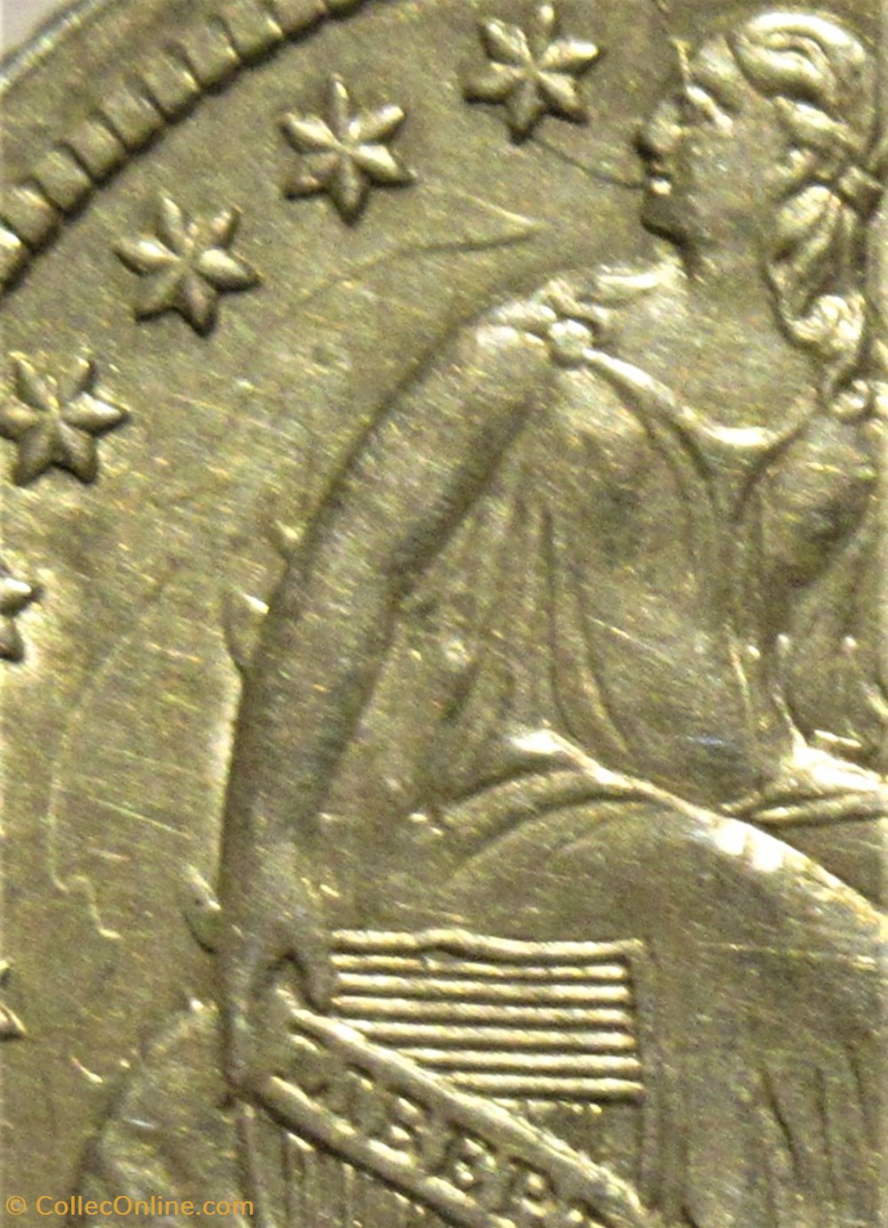 1856 O Half Dime - Die Clash + Die Crack Error 3 monnaies monde etats unis 1856 o half dime die clash die crack error