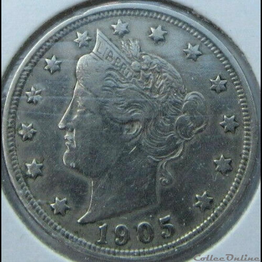1905 5 Cents (ex.3) monnaie monde etat uni 1905 5 cents ex 3