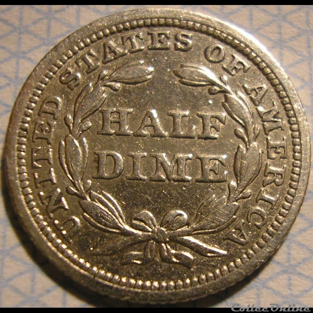 monnaies monde etats unis 1858 half dime