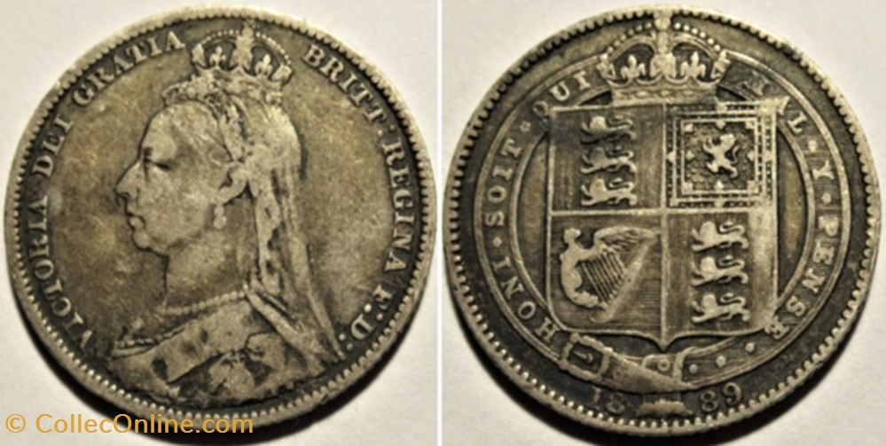 Victoria - 1 Shilling 1889 - Kingdom of Great Britain monnaies monde royaume uni victoria 1 shilling 1889 kingdom of great britain