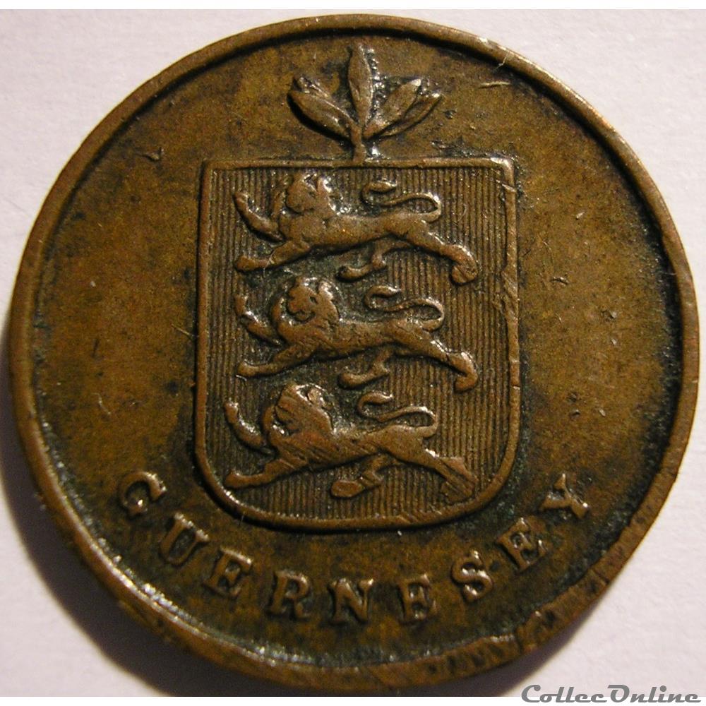 States of Guernsey - 1 Double 1830 (ex.2) monnaie monde ile de guernesey states of guernsey 1 double 1830 ex 2