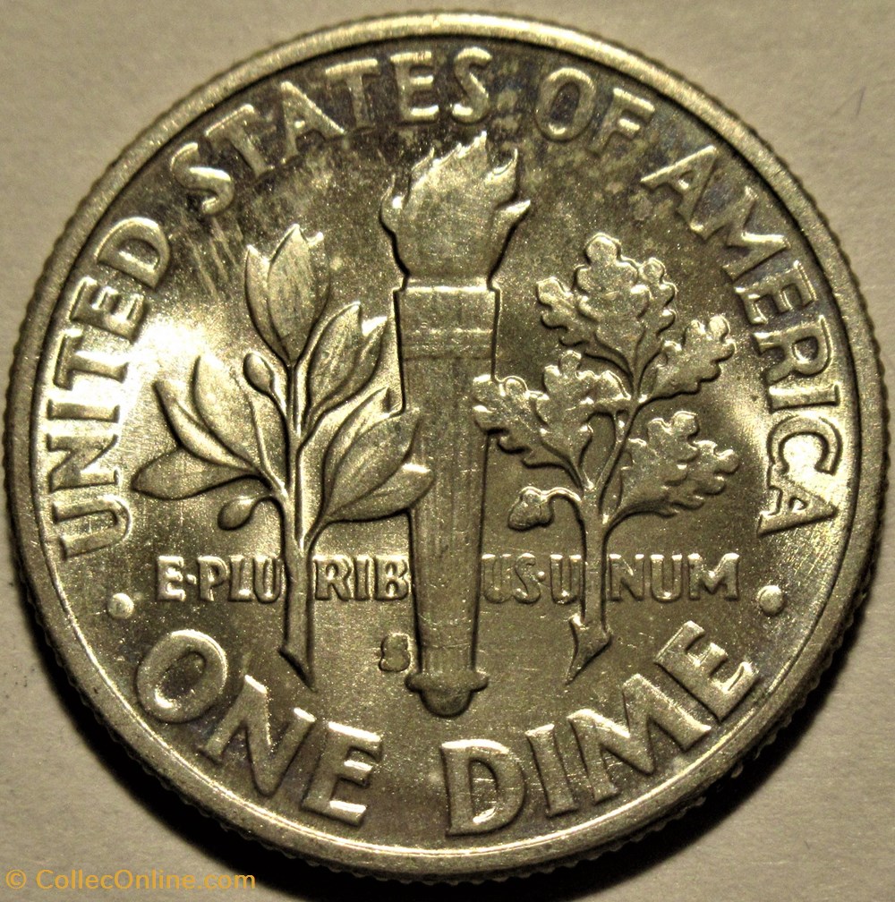 1955 San Francisco Dime - Repunched Mintmark 5 monnaies monde etats unis 1955 san francisco dime repunched mintmark