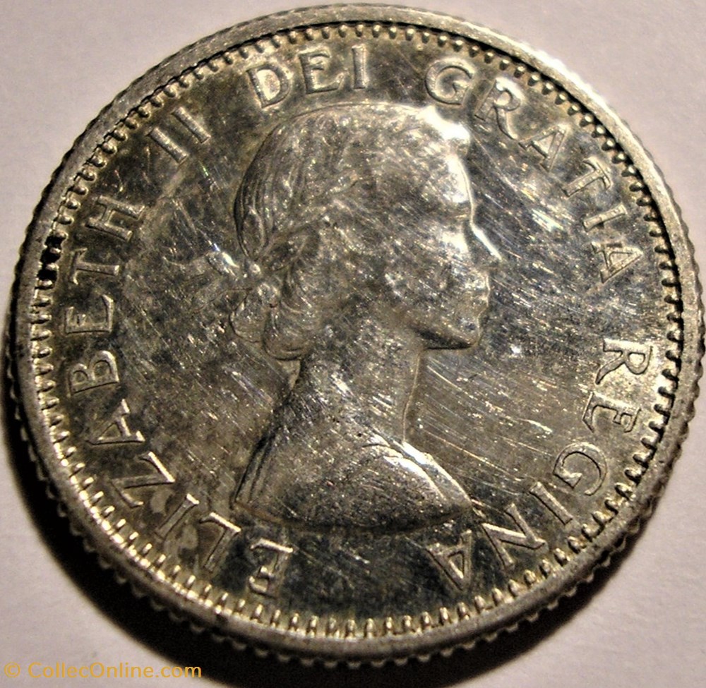 Elizabeth II - 10 Cents 1960 monnaie monde canadum elizabeth ii 10 cents 1960