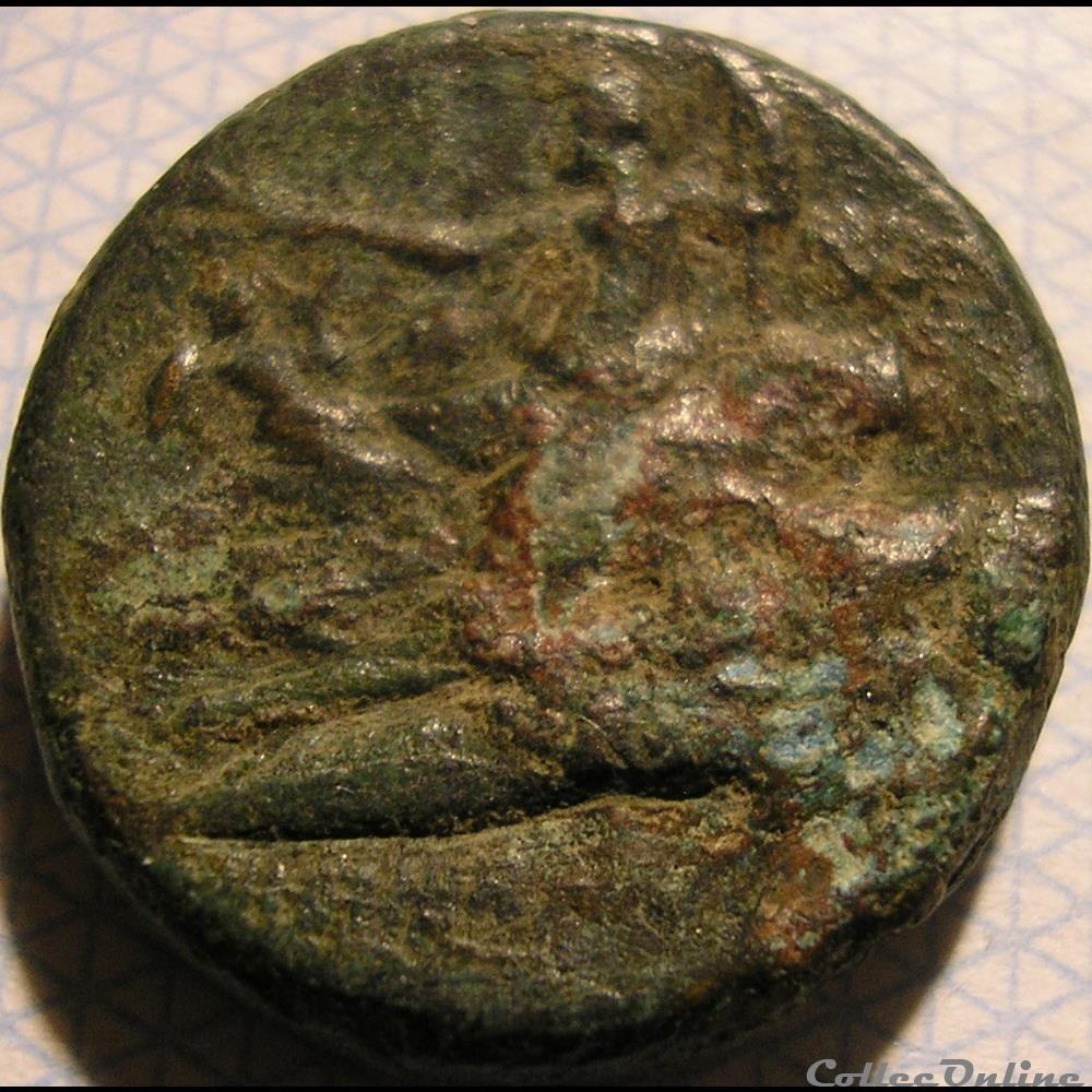 monnaie antique grecque arados phoenicia dichalkos 215 130 bc