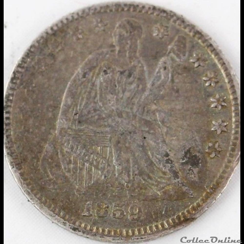 monnaies monde etats unis 1859 half dime