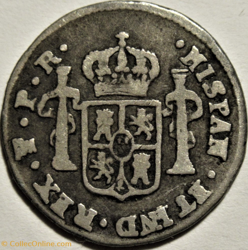 ½ Real 1790 Potosi - Carlos IV de España 3 monnaies monde bolivie real 1790 potosi carlos iv de espana