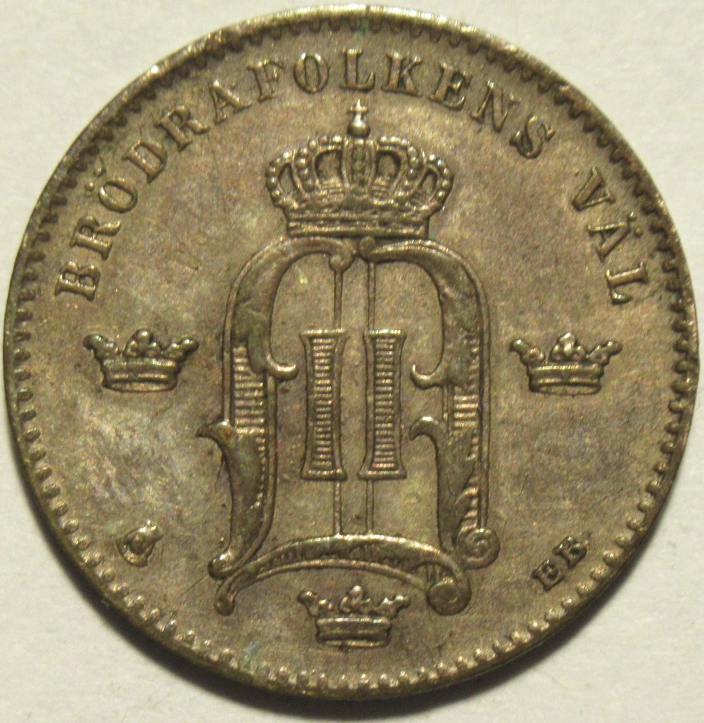 Oskar II of Sweden - 10 Öre 1887 monnaies monde suede oskar ii of sweden 10 ore 1887