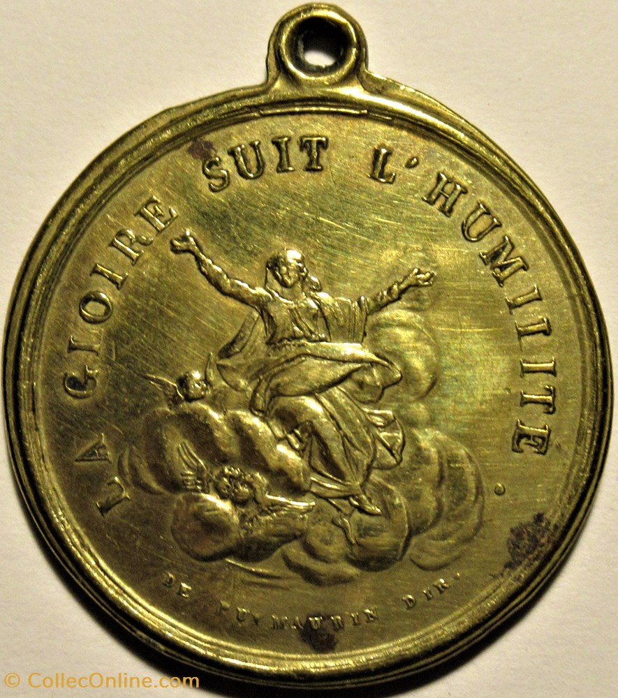 Louis XVIII - 1817 Médaillon d'après De Puymaurin - Période Restauration 2 medailles france louis xviii 1817 medaillon apres de puymaurin periode restauration