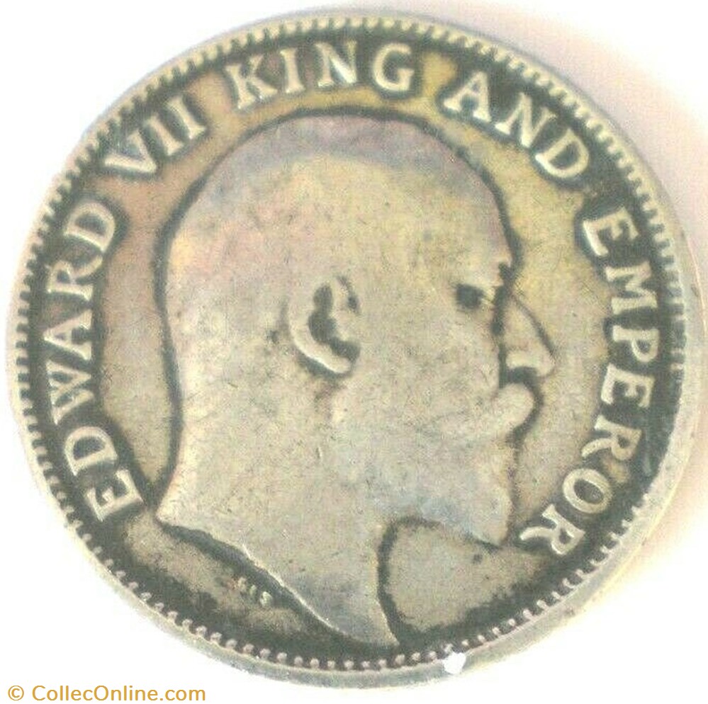 monnaie monde inde edward vii 1 4 rupee 1904 calcutta empire of india