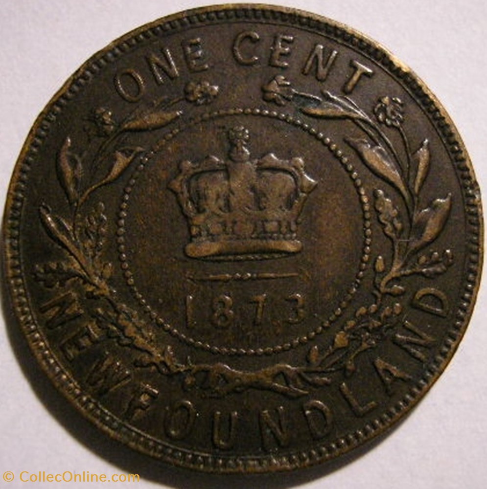 Victoria - One Cent 1873 Newfoundland (ex.2) monnaie monde canadum victoria one cent 1873 newfoundland ex 2