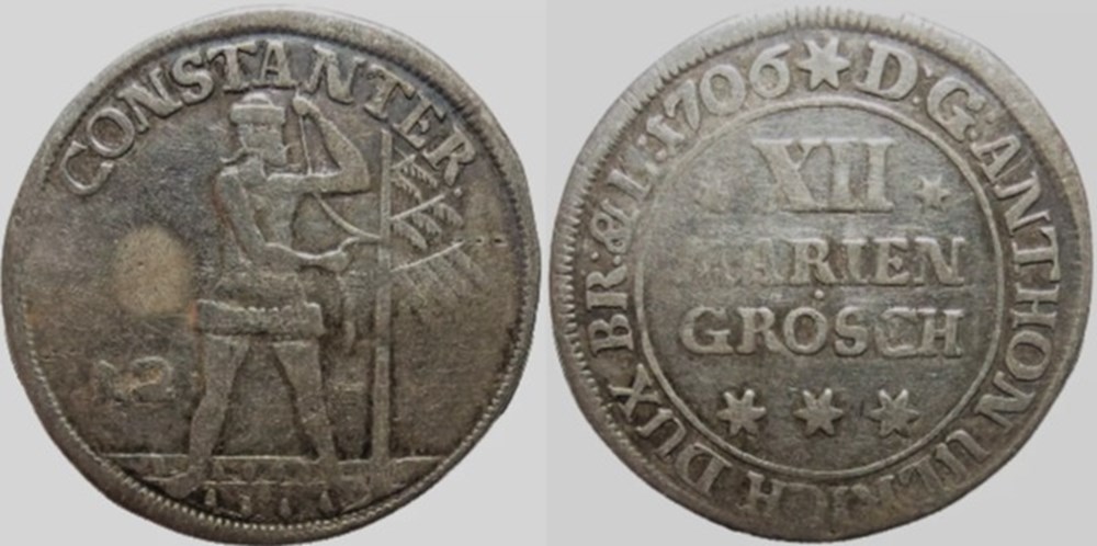 Anton Ulrich - 1/3 Thaler 1706 - P. of Brunswick-Wolfenbüttel monnaies monde allemagne anton ulrich 1 3 thaler 1706 p of brunswick wolfenbuttel