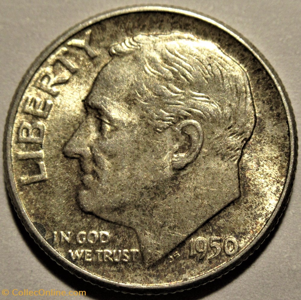 1950 Dime monnaies monde etats unis 1950 dime