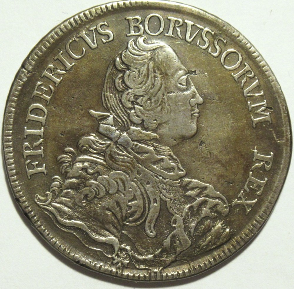monnaies europe medievale saint empire romain germanique friedrich ii the great reichsthaler 1751 breslau kingdom of prussia