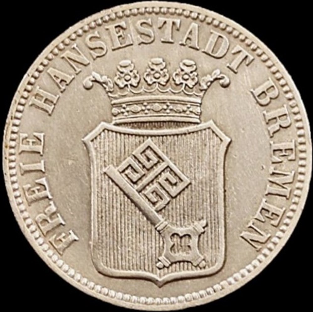 monnaies europe medievale saint empire romain germanique 1861 free city of bremen 6 grote 1 12 thaler