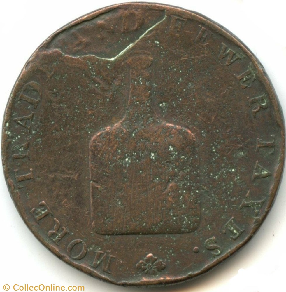 ca.1795 HalfPenny - R. Dinmore - Norwich, Norfolk monnaies monde royaume uni ca 1795 halfpenny r dinmore norwich norfolk