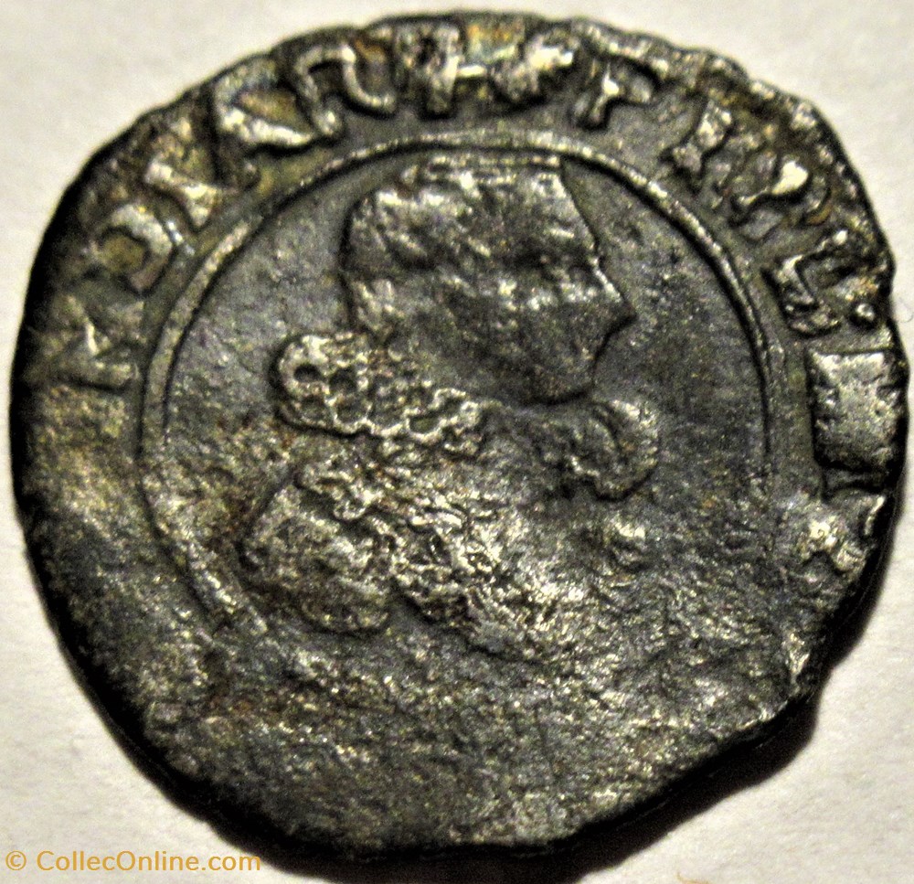Felipe IV - 1/2 Carolus / Blanc, Dole c.1622-37 Franche-Comté 2 monnaies europe medievale pays bas espagnols felipe iv 1 2 carolus blanc dole c 1622 37 franche comte