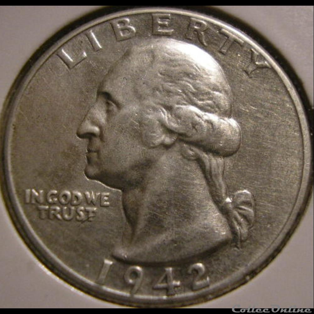 1942 Quarter Dollar monnaie monde etat uni 1942 quarter dollar