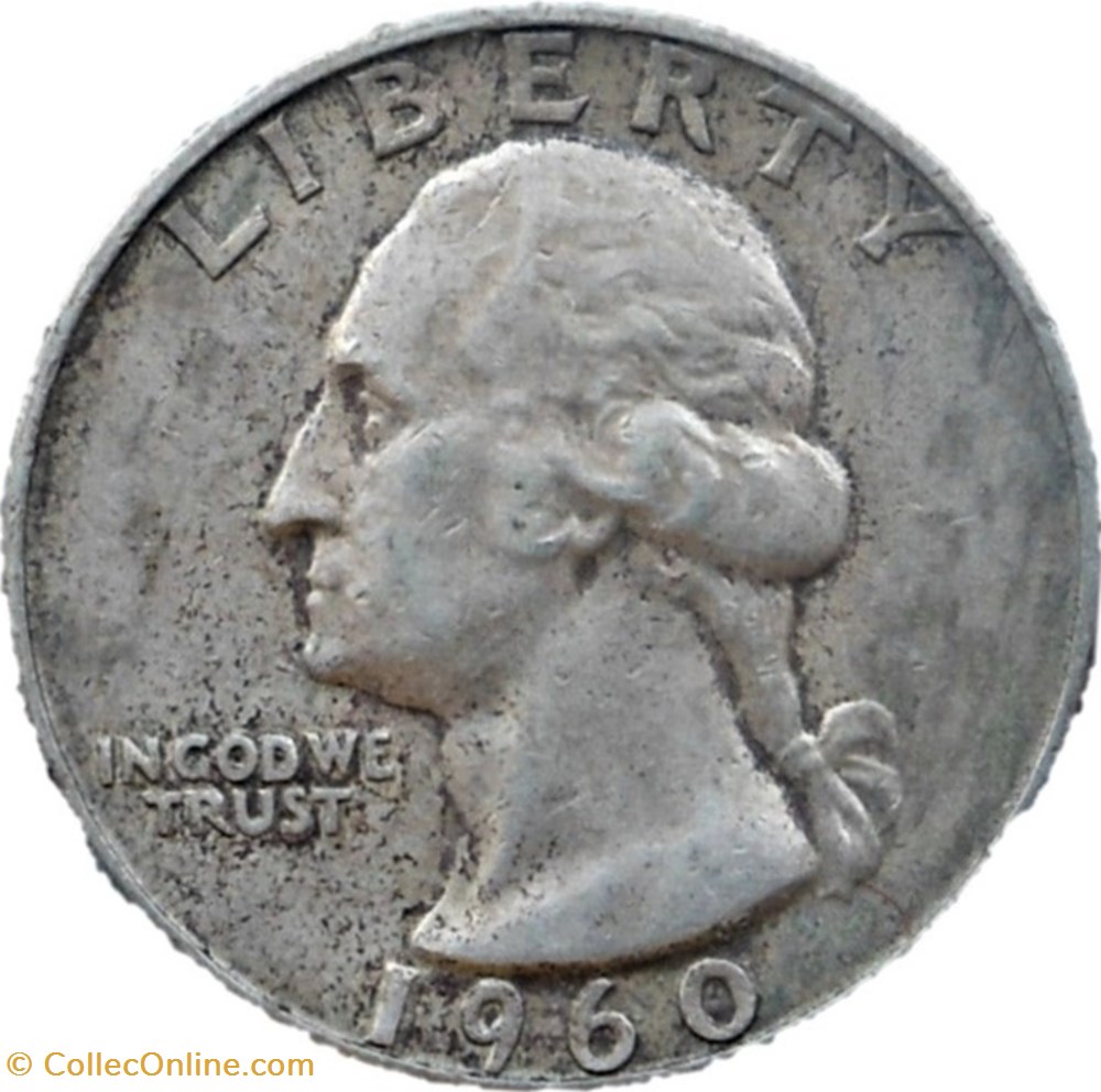 1960 Denver Quarter Dollar monnaie monde etat uni 1960 denver quarter dollar